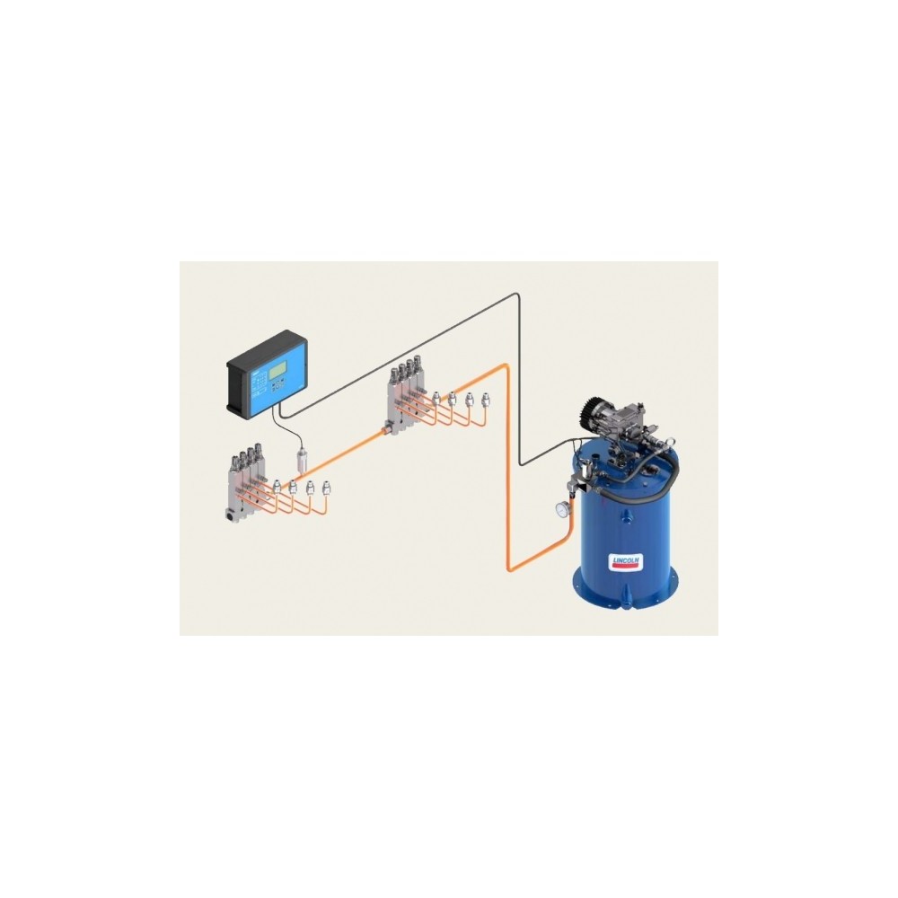 Sistema de lubricación automática de una línea
